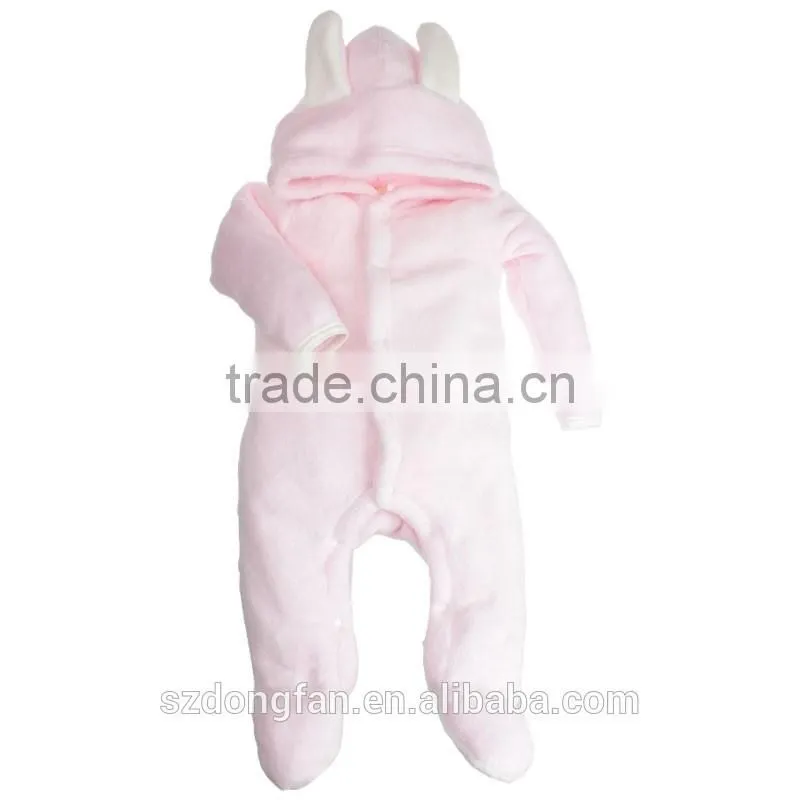 Cute Winter Warm Coral Fleece Baby Romper Cartoon Jumpsuit Overall Long sleeve Baby Clothing Baby Carters Romper