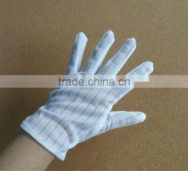 ESD striped dotted gloves