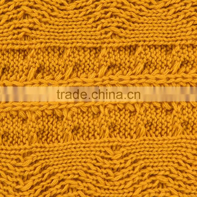 promotion solid color 100% knitted acrylic orange blanket