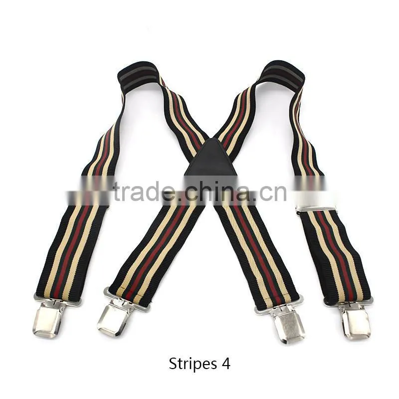 50mm Wide Mens Gentles Braces Plain Heavy Duty Durable Suspender Elastic