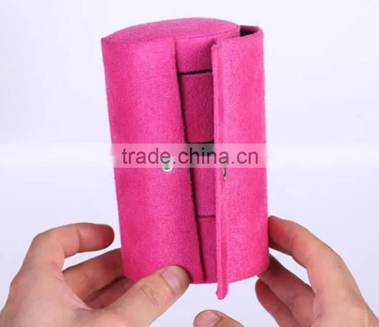 New Arrival 3 Layer Folding Jewelry Box,Velvet organizer box for jewelry