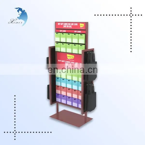 OEM/Custom design 3 tier supermarket floor metal display rack/stand with plastic compartment box