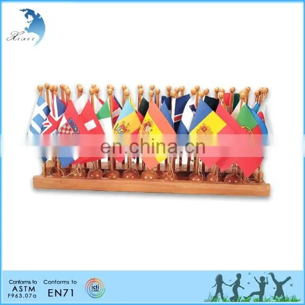 Chilren early learning montessori chinese cheap flags game play flag Europe flag