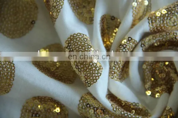 Knit Circle Sequins Embroidery