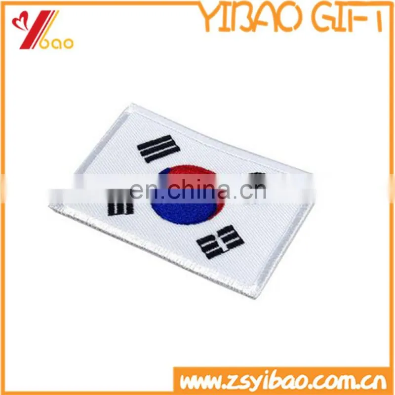 Customized embroidered country flag patch,custom iron on embroidered patches