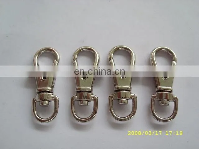 promotional custom belt accessory metal Double snap swivel snap hook for handbag