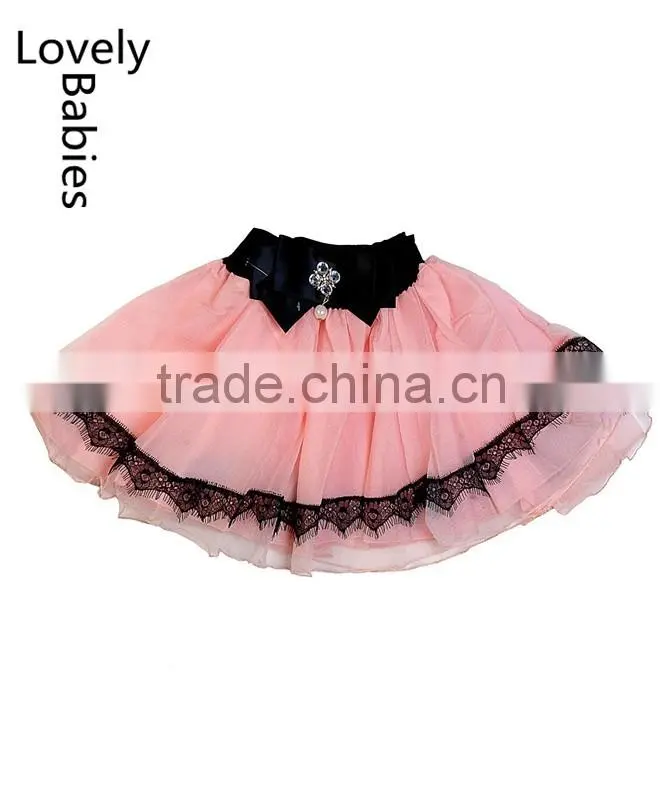 Wholesale clothing baby china 2016 party princess lace trim tutu skirt