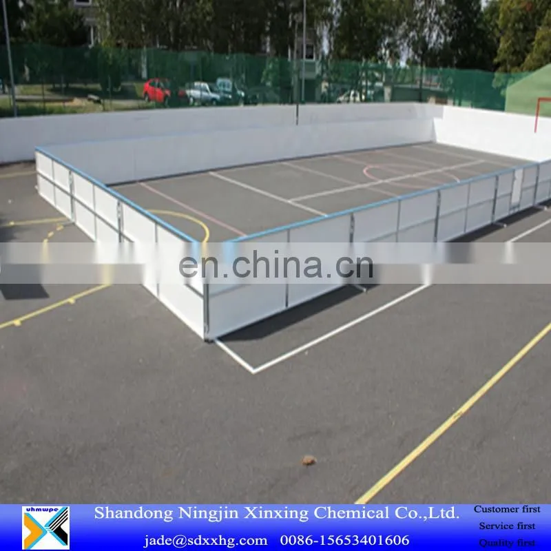 hot sale white hard plastic roller skating flooring/ice rink dasher board hockey wall board