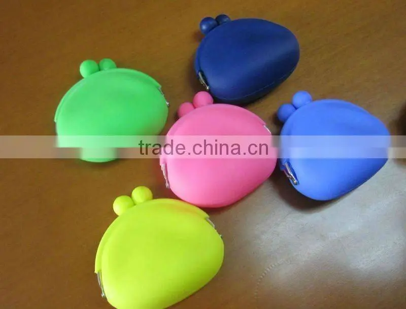 attractive silicone smart wallet , fancy silicone coin purse,coin purse with zipper