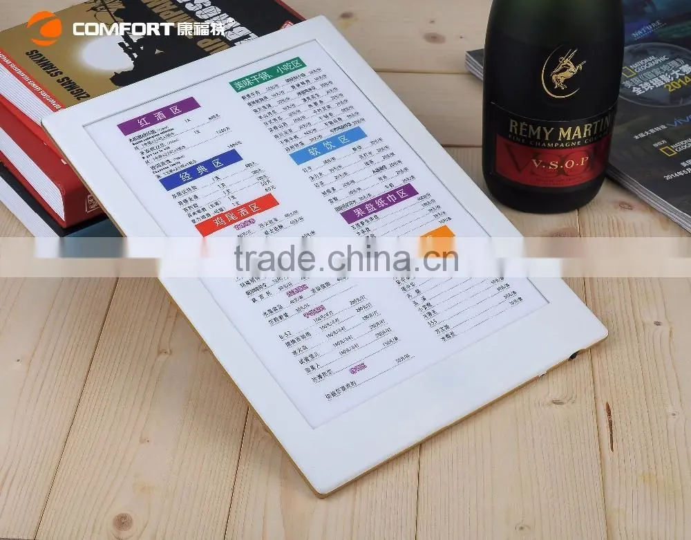 high quality plastic led menu cover ultra thin beverage list holder for restaurant