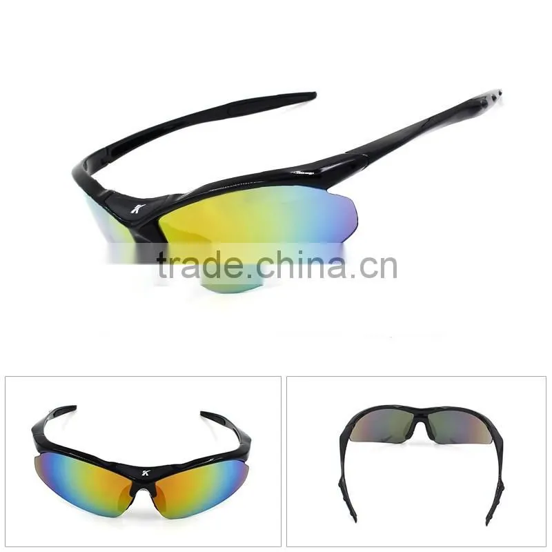 2016 hot sale dropshipping double lens blue frame polarized sport sunglasses lens set for promo