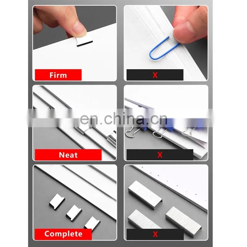 Deli Push Clamp Binder Stationery Clips Stapler Multifunction Paper Storage Artifact School Office Supplies Metal Clip Holder