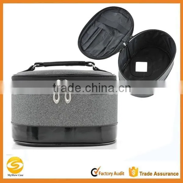 Professional Leather cosmetic display case,beauty cosmetic case,combination lock beauty makeup case,hard side cosmetic case