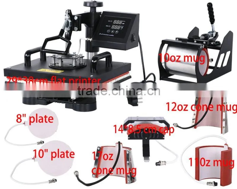 Newly 8 in 1 Multi-function Sublimation Printing Machine, 8 in 1 combo heat press machine