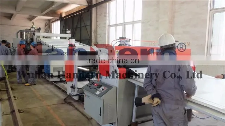 Single layer plastic pvc sheet extrusion line