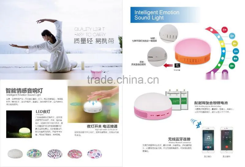 Wireless Mini Bluetooth 2.0 Speaker with LED Light Stereo for Laptop/PC/MP3/ MP4 Player