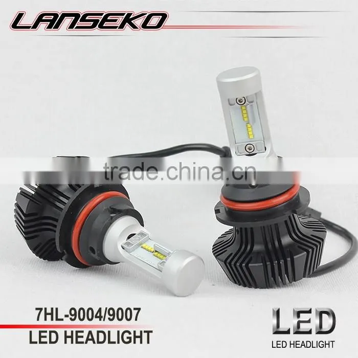 Perfect beam pattern G7 fanless car led headlight 9004 all in one led light with 2years warranty