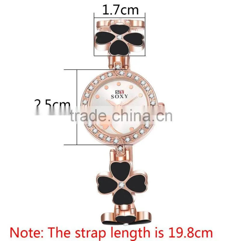 2016 cheap price fashion four-leaf clover ladies fancy watches imported watches