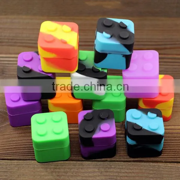 Square 9ml silicone container bho extracts silicone dab jar silicone oil container