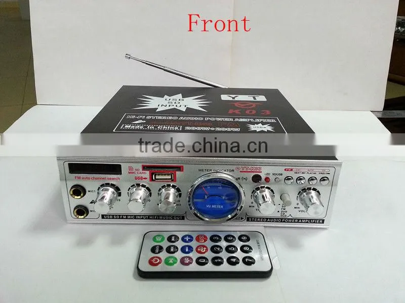 flashlight hf power amplifier YT -K03 with usb/sd/fm