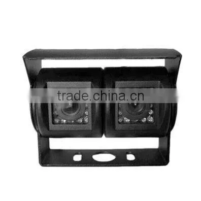 CCD CMOS Optional IP67 Waterproof DC 12V 10G Anti-viabration Tractor Truck Reverse Camera with Two Lens