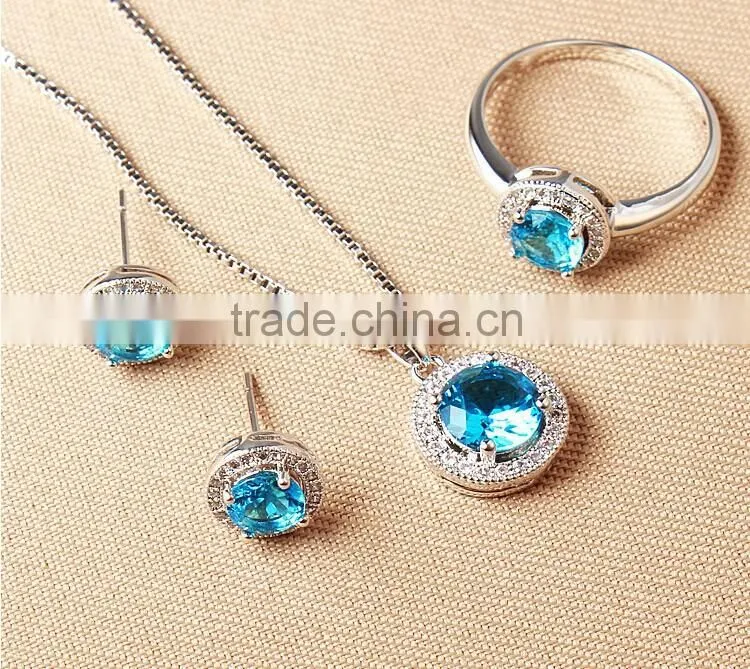 2015 Latest Design Popular Fashion New Design diamond ruby necklace set