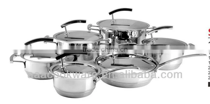 12Pcs Geman Technologic Stainless Steel kitchenware/cookware sets with LFGB