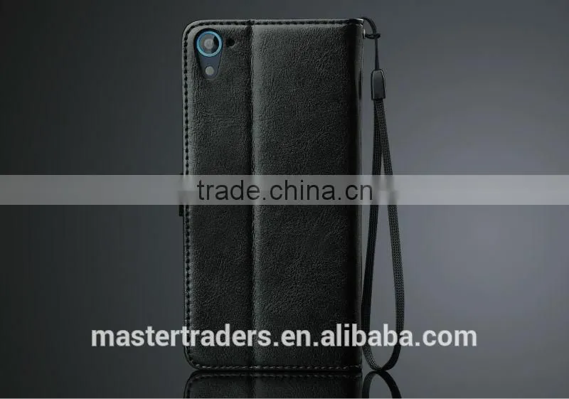 Free Shipping Original Fashion 64 Grain Stand Holder Wallet Flip PU Leather Case For HTC 826 MT-3170