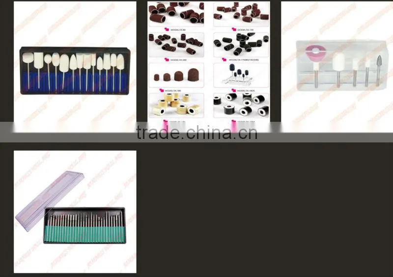 nail file drill bits set - Diamond Drill Bits Set-Ti-Plated -for Nail Art / Manicure / Polishing Machine - wholesale