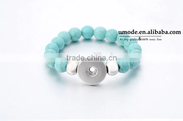 2015 Interchangeable beads Snap Jewelry button bracelets 18mm Ginger Snap Button Bracelet pulseras bead Snap Bracelets