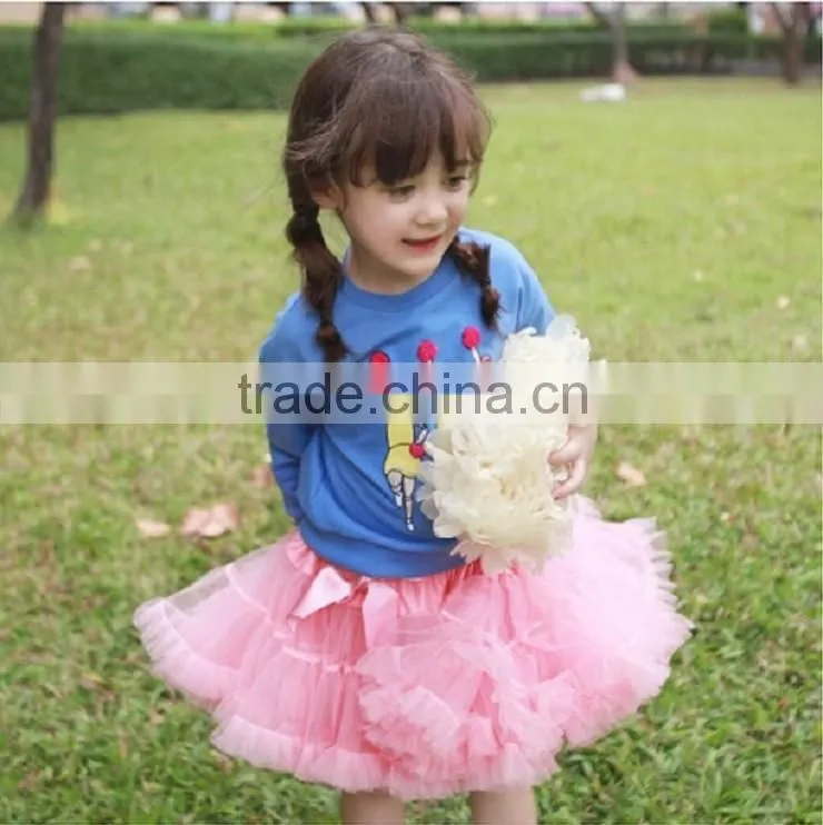 2016 new arrvial wholesale colorful baby girls skirt for dance pattern