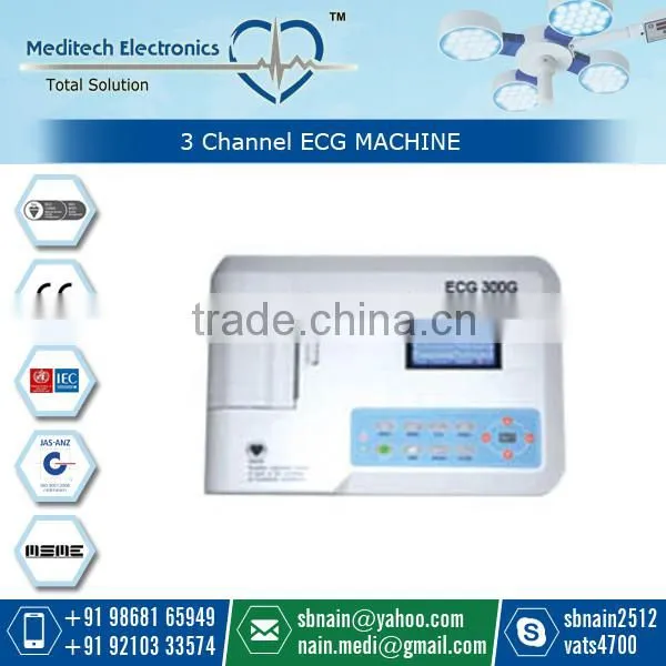 3 Channel ECG Machine with Automatic Interpretation