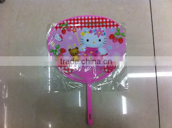 decorative hand fans with cartoon cat