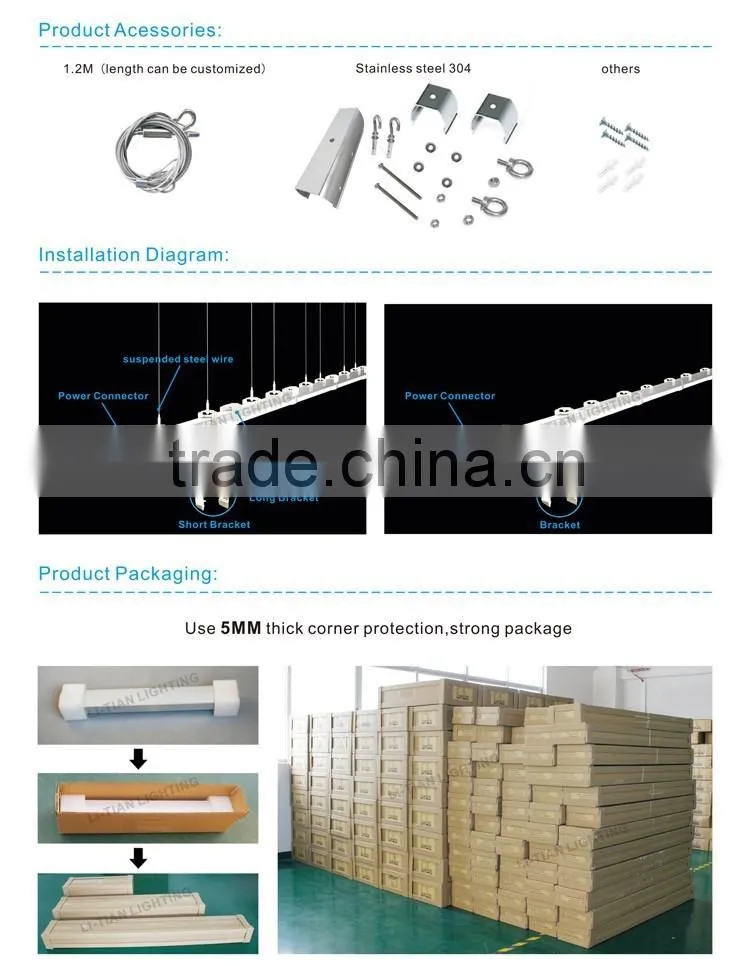 LED Commercial & Industrial Lighting 20W,40W,50W LED Linear High Bay Light