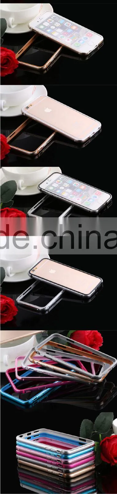 New Design Soft TPU with Metal Bumper for iPhone 6
