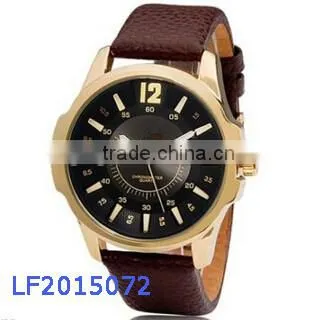 New Fashion Men's watches sport men Quartz Watch with Leather Strap