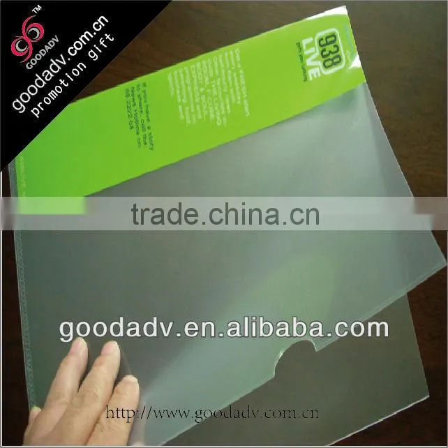 Transparent pp folders learning exam books wholesale custom folder
