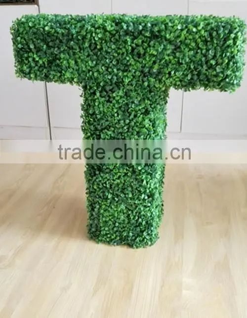 PE plastic green wall artificial garden boxwood hedge for residencial