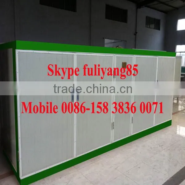 Hydroponic growing rooms specifically designed to sprout grain and legume seeds in trays