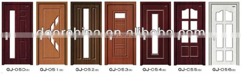 Interior PVC MDF wooden glass doors