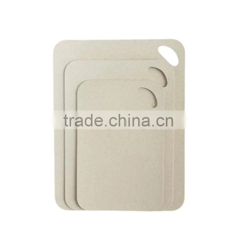 2016 new product bamboo fiber flexible chopping board set