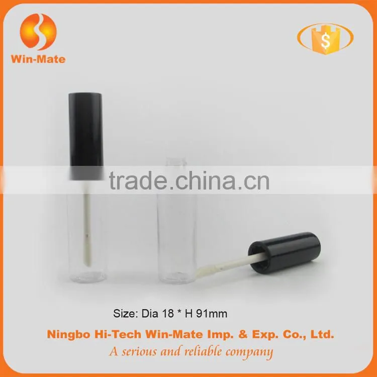 Cylinderical 1.8*9.1cm lady plastic empty lip gloss container