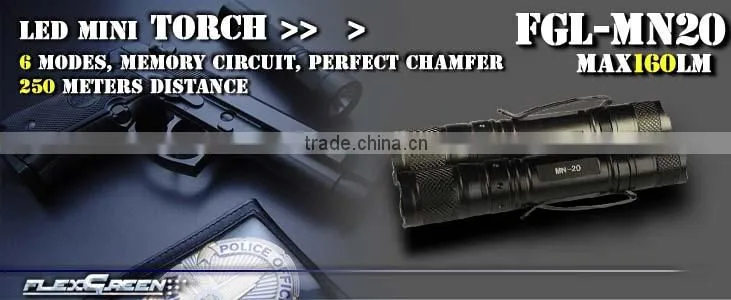 CR123 battery Q5 EDC military pocket torch