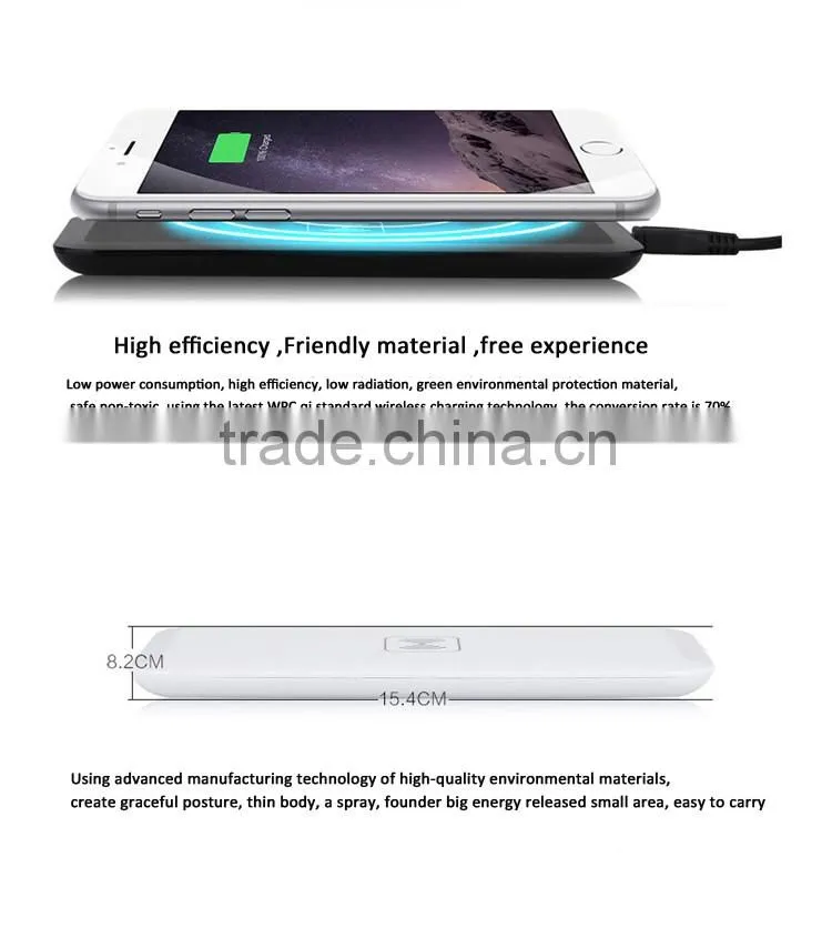 Qi Wireless Charging Pad +Receiver Kit For iPhone 6S 6+ 5 Samsung Galaxy S5 Note