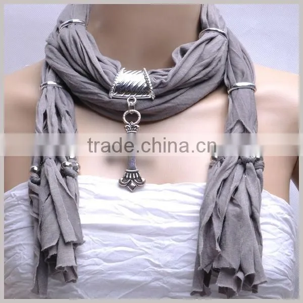 Europe Hotsell Cross Charm Ring Pendant Scarf on grey