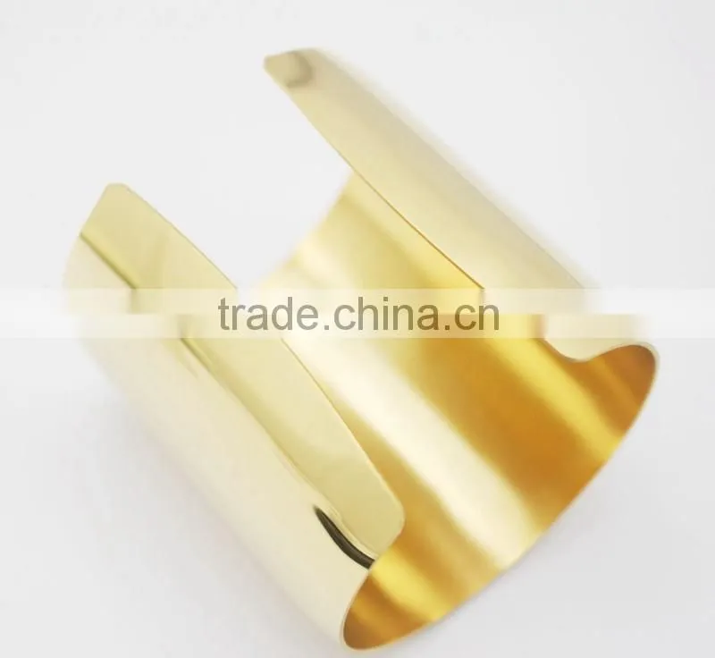 2016 Newest Women Statement Jewelry 18k Gold Stainless Steel Cuff Bracelet Bangle