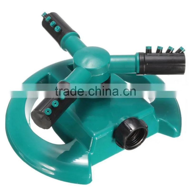 Blue and Black Color Lawn Water Sprinkler Plastic Rotating Adjustable 360 Degree Garden Irrigation