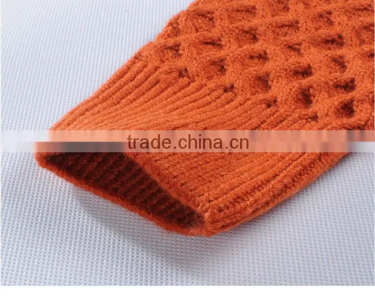 2015 the new men's sweater cultivate one's morality pure color for grid sweater