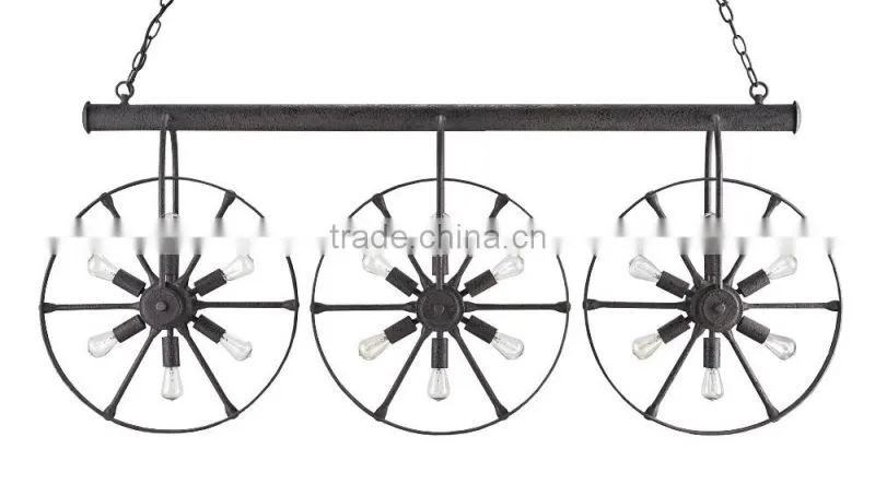 vintage wheel metal pendent lamp