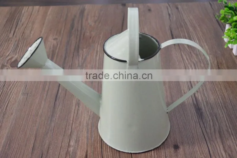 Enamel metal watering can